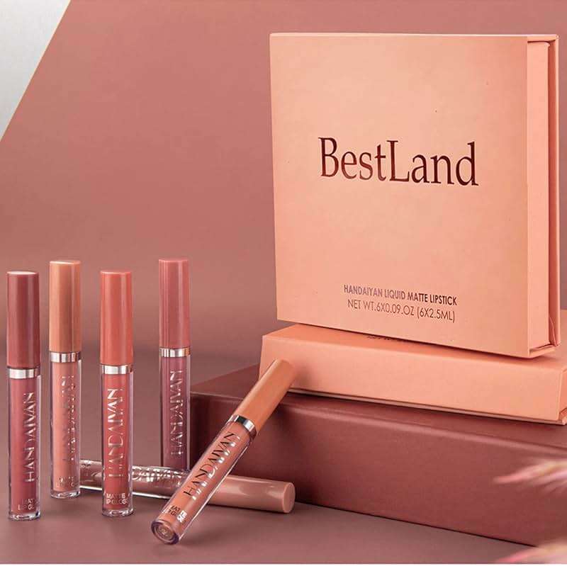 6Pcs Matte Liquid Lipstick Makeup Set, Matte liquid Long-Lasting Wear Non-Stick Cup Not Fade Waterproof Lip Gloss (Set B) - Image 7