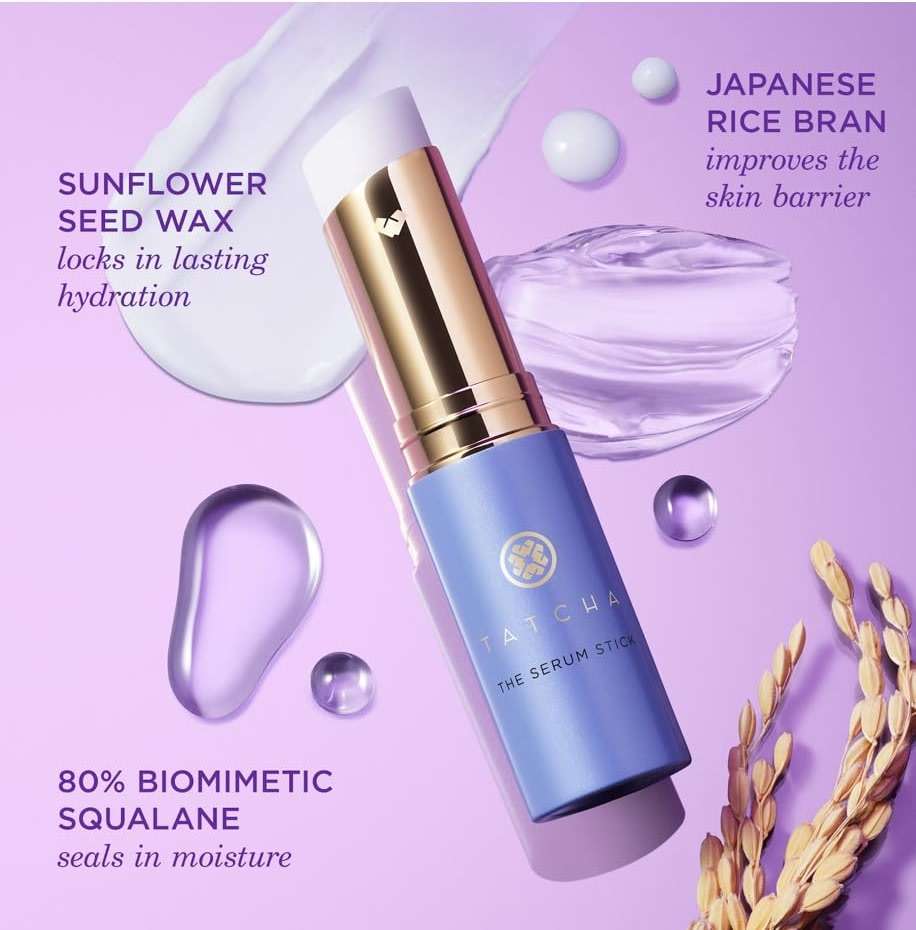Tatcha The Serum Stick | Smooth Dry Fine Lines Instantly, Face & Eye Brightener Stick 8 G | 0.28 oz - Image 6