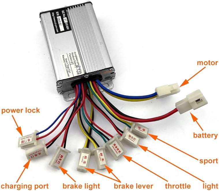 L-faster 36V 48V 1000W Controller for Brushed DC Motor Scooter Controller with 30A Fusible Circuit Breaker - Image 4