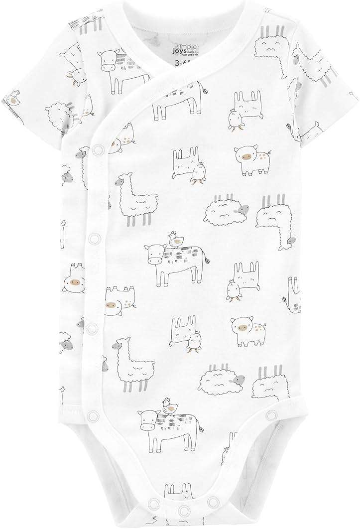 Simple Joys by Carter's Unisex Baby 5-pack Side Snap Short-sleeve Bodysuit - Image 2