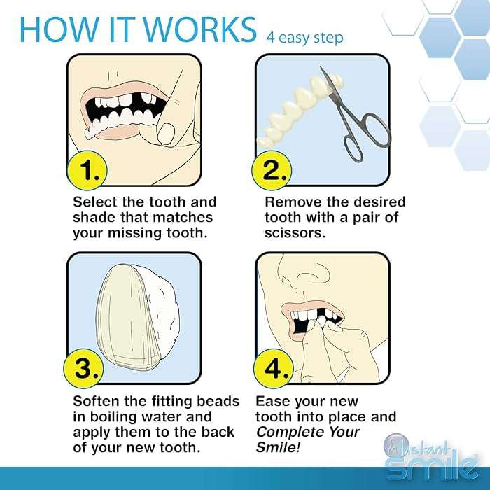 Instant Smile Complete Your Smile Temporary Tooth Replacement Kit - Replace a Missing Tooth in Minutes - Patented - Image 7