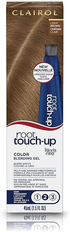 Clairol Root Touch-Up Semi-Permanent Hair Color Blending Gel, 6 Light Brown | Blend Minor Gray Hair | Gradually Fades with Washing | Pack of 1 - Image 1