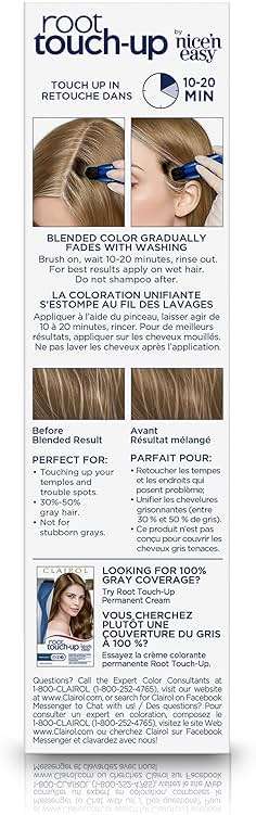 Clairol Root Touch-Up Semi-Permanent Hair Color Blending Gel, 6 Light Brown | Blend Minor Gray Hair | Gradually Fades with Washing | Pack of 1 - Image 2