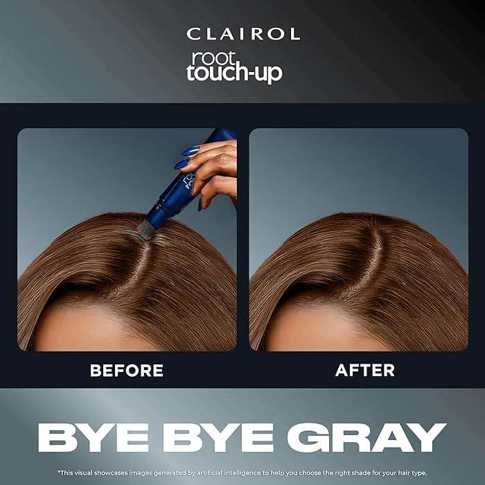 Clairol Root Touch-Up Semi-Permanent Hair Color Blending Gel, 6 Light Brown | Blend Minor Gray Hair | Gradually Fades with Washing | Pack of 1 - Image 4