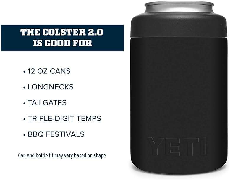 YETI Black Rambler Colster Can Insulator, 1 EA - Image 4