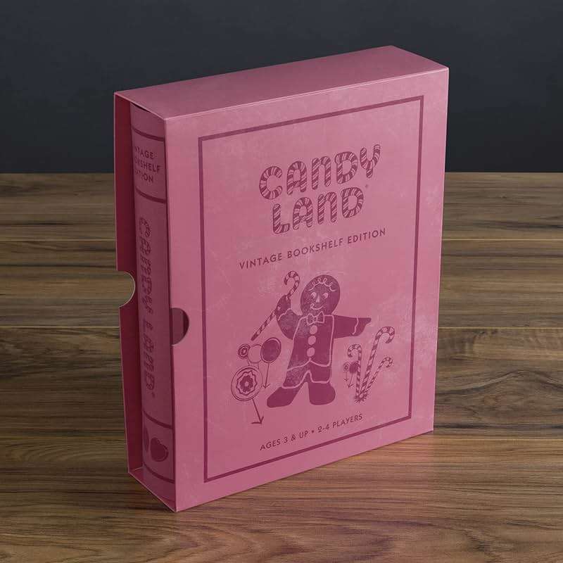 Candy Land Vintage Bookshelf Edition by WS Game Company, Classic Board Games for Kids with Linen-Wrapped Book Box, 1978 Retro Graphics & Slipcase, Ages 3+, Suitable for 2-4 Players - Image 4