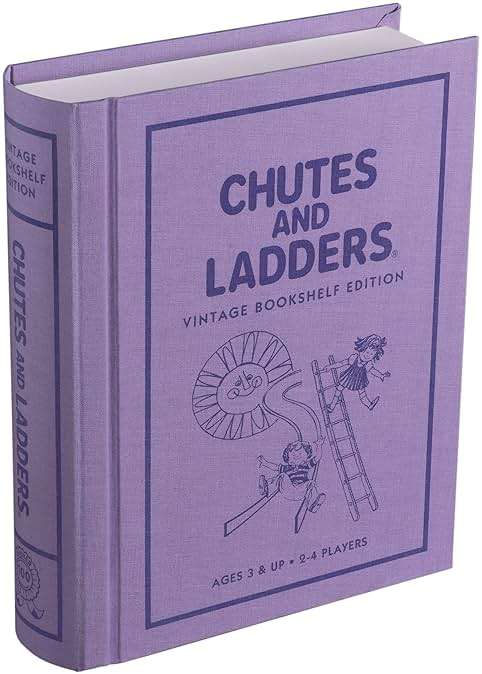 WS Game Company Chutes and Ladders Vintage Bookshelf Edition, Decorative Library Case with Slipcover, Nostalgic 1979 Design, Family Board Games for Collectors & Kids Ages 3+ - Image 1