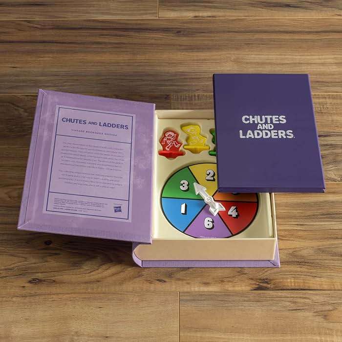 WS Game Company Chutes and Ladders Vintage Bookshelf Edition, Decorative Library Case with Slipcover, Nostalgic 1979 Design, Family Board Games for Collectors & Kids Ages 3+ - Image 5