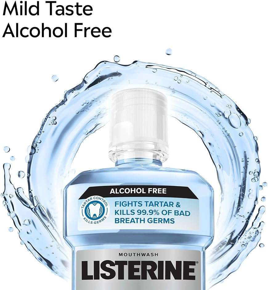 Listerine Ultraclean Alcohol-Free Mild Mouthwash + Whitening Protection*, Alcohol Free Tartar Control Oral Rinse Provides Fresh Breath. Mild Arctic Mint Flavor, 1L - Image 4