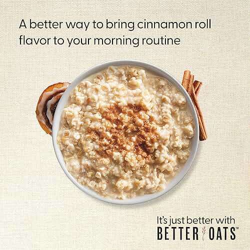 Better Oats 100 Calorie Cinnamon Roll Oatmeal Packets, Flax Seed and Whole Grain Breakfast, Cooks in 90 Seconds, Box of 10 Pouches (Pack of 6) - Image 5