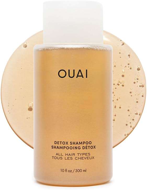 OUAI Detox Shampoo - Clarifying Shampoo for Build Up, Dirt, Oil, Product and Hard Water - Apple Cider Vinegar & Keratin for Clean, Refreshed Hair - Sulfate-Free Hair Care (10 oz) - Image 1