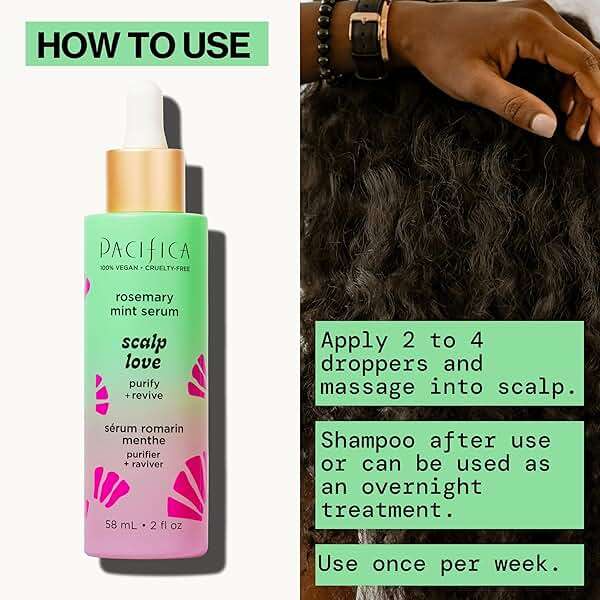 Pacifica Scalp Love Rosemary Mint Serum - Dry, Flaky, and Itchy Scalp Serum, Hydrating, Moisturizing, and Calming Treatment Formulated with Witch Hazel, Vegan and Cruelty-Free - 2 Fl Oz - Image 12
