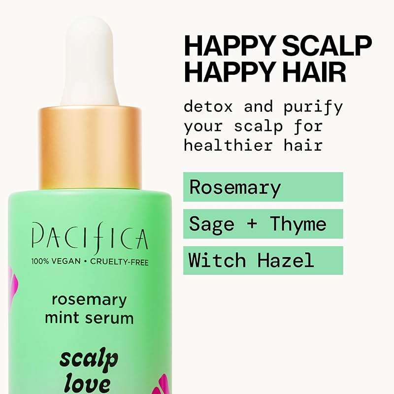 Pacifica Scalp Love Rosemary Mint Serum - Dry, Flaky, and Itchy Scalp Serum, Hydrating, Moisturizing, and Calming Treatment Formulated with Witch Hazel, Vegan and Cruelty-Free - 2 Fl Oz - Image 6