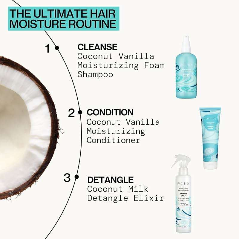 Pacifica Coconut Milk Hair Detangler Spray – Leave-In Conditioning Elixir for Tangle-Free Hair – Instantly Detangles Knots, Adds Shine & Moisture, Prevents Breakage & Frizz – Vegan & Cruelty-Free | Vegan - Image 12