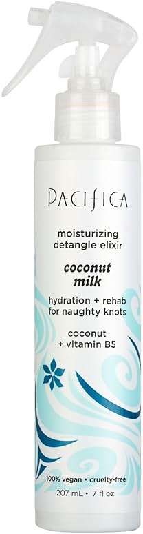 Pacifica Coconut Milk Hair Detangler Spray – Leave-In Conditioning Elixir for Tangle-Free Hair – Instantly Detangles Knots, Adds Shine & Moisture, Prevents Breakage & Frizz – Vegan & Cruelty-Free | Vegan - Image 14