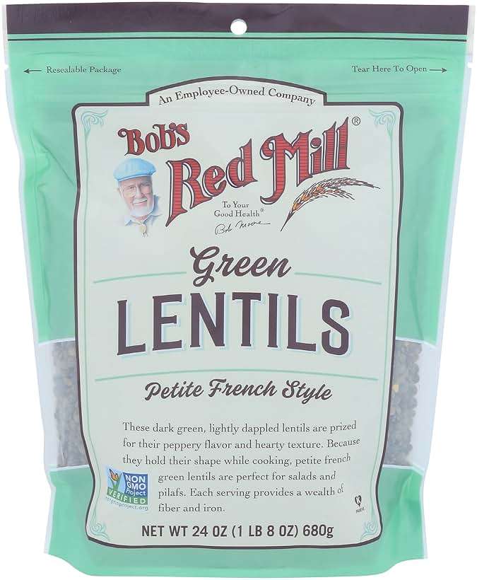 Bob's Red Mill Petite French Green Lentils, 24 Oz - Image 1