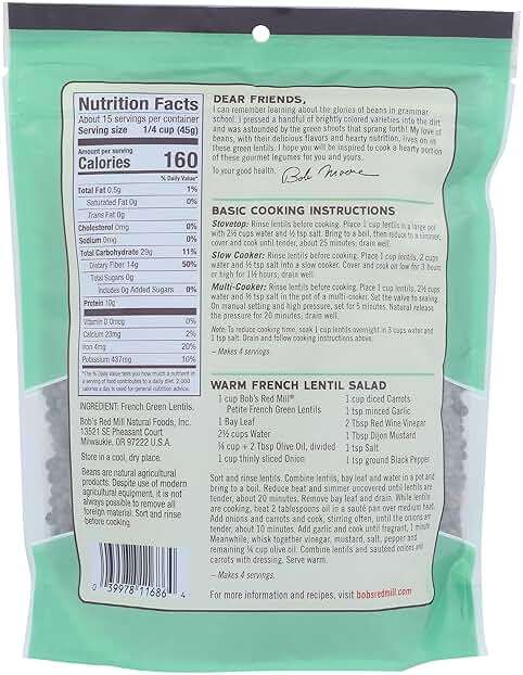 Bob's Red Mill Petite French Green Lentils, 24 Oz - Image 2