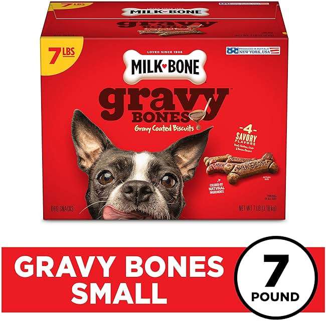 Milk-Bone GravyBones Dog Biscuits, Gravy Coated Small Dog Treats, 7 Lb. Box - Image 2