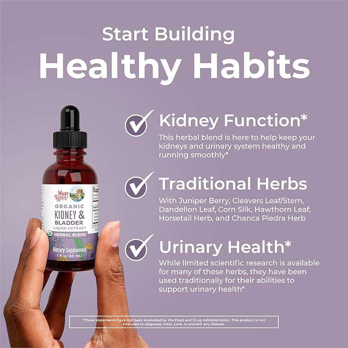 MARYRUTH'S Organics Herbal Supplement Drops | Support Renal & Urinary Systems | Juniper Berry | Cleavers | Dandelion | Hawthorn | Horsetail & Chanca Piedra | Vegan | Non-GMO | 1 Fl Oz - Image 5