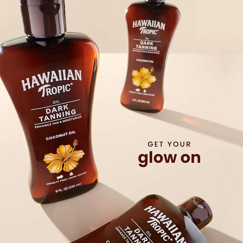 Hawaiian Tropic Dark Tanning Oil, 8 Fl Oz | Moisturizing Body Oil with Cocoa Butter, Tan Enhancer, 8 Fl Oz each Twin Pack - Image 3