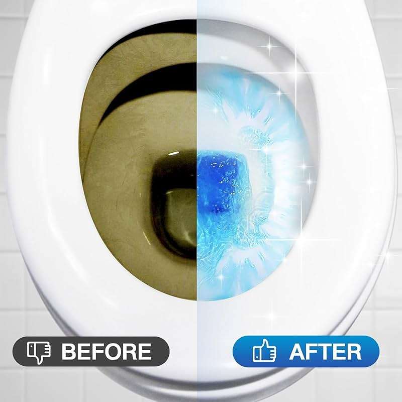 Vacplus Automatic Toilet Bowl Cleaner Tablets, Drop-In Tank Cleaner for Bathroom, Prevent Stains & Deodorize, Long-Lasting Cleaning Tabs, Easy-Use Freshener for Bowl & Tank, 12 Pack - Image 5