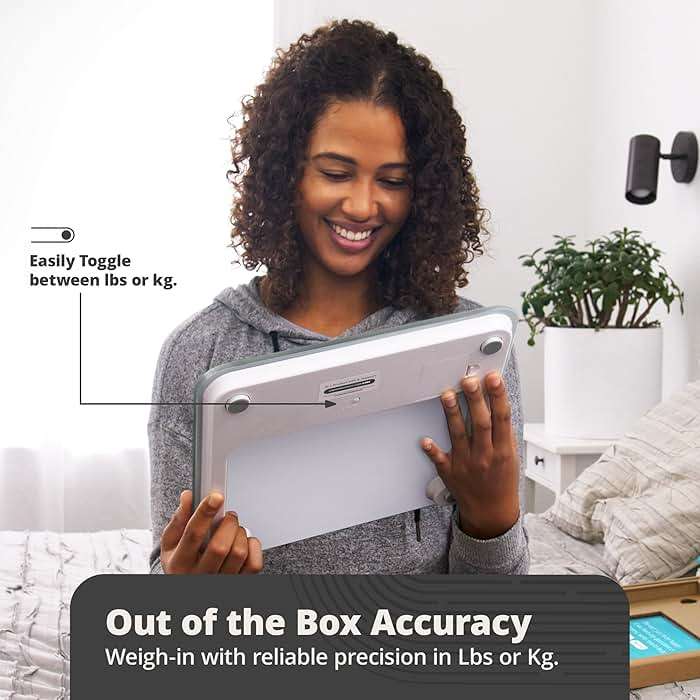 Greater Goods AccuCheck Digital Scale for Body Weight - Accurate Digital Bathroom Scale with High-Precision Sensors, Large Easy-to-Read Backlit Display, 400 lb Capacity, Auto Step-On (Gray) - Image 3