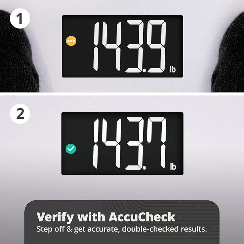 Greater Goods AccuCheck Digital Scale for Body Weight - Accurate Digital Bathroom Scale with High-Precision Sensors, Large Easy-to-Read Backlit Display, 400 lb Capacity, Auto Step-On (Gray) - Image 6