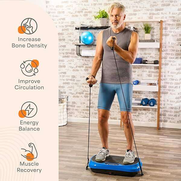 Lifepro Waver Mini Vibration Plate Exercise Machine with Remote & Bands — Compact Whole Body Vibrating Plate for Lymphatic Drainage & Muscle Toning — Shake Machine with 99 Speed Levels & 10 Presets - Image 4