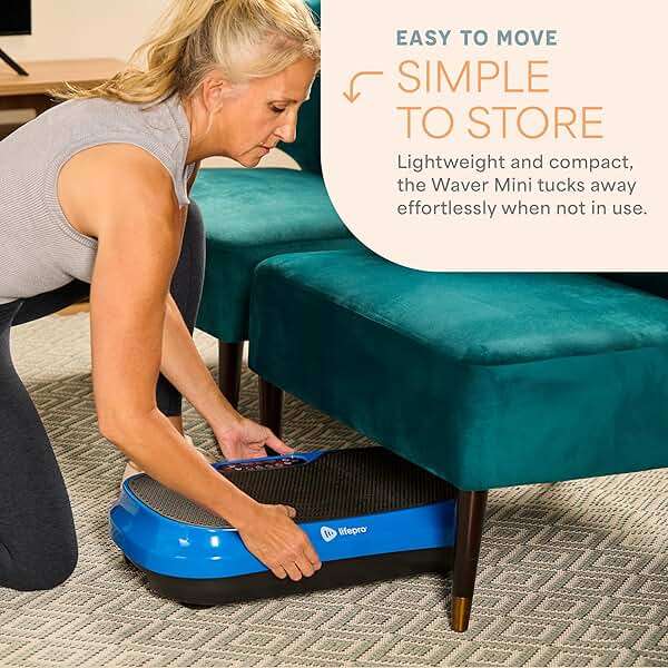 Lifepro Waver Mini Vibration Plate Exercise Machine with Remote & Bands — Compact Whole Body Vibrating Plate for Lymphatic Drainage & Muscle Toning — Shake Machine with 99 Speed Levels & 10 Presets - Image 8