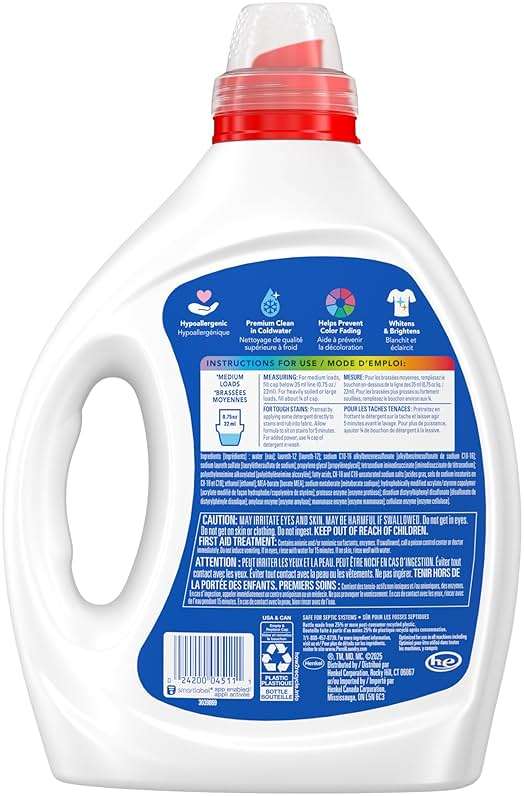 Persil Free & Sensitive Liquid Laundry Detergent, Unscented and Hypoallergenic for Sensitive Skin, Ultra Concentrated, 82.5 fl oz, 110 Loads - Image 2