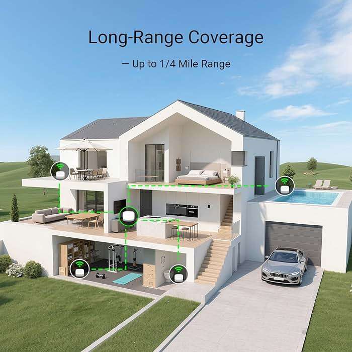 YoLink Water Leak Starter Kit: Hub + 4 Leak Sensor 1 (Silent), LoRa Long-Range, App/SMS/Email Alerts, D2D Offline Triggers, 2 AAA Up to 5-Year Battery, Compatible with Alexa/IFTTT/Home Assistant - Image 2