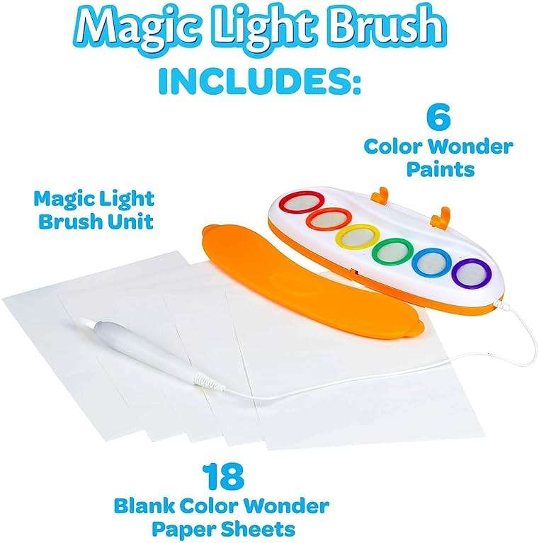 Crayola Color Wonder Magic Light Brush, Mess Free Painting Station for Kids, Gift for Kids, Learning Toddler Activity Toy, Ages 3+ - Image 5