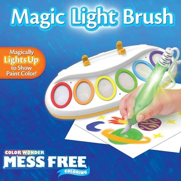 Crayola Color Wonder Magic Light Brush, Mess Free Painting Station for Kids, Gift for Kids, Learning Toddler Activity Toy, Ages 3+ - Image 6