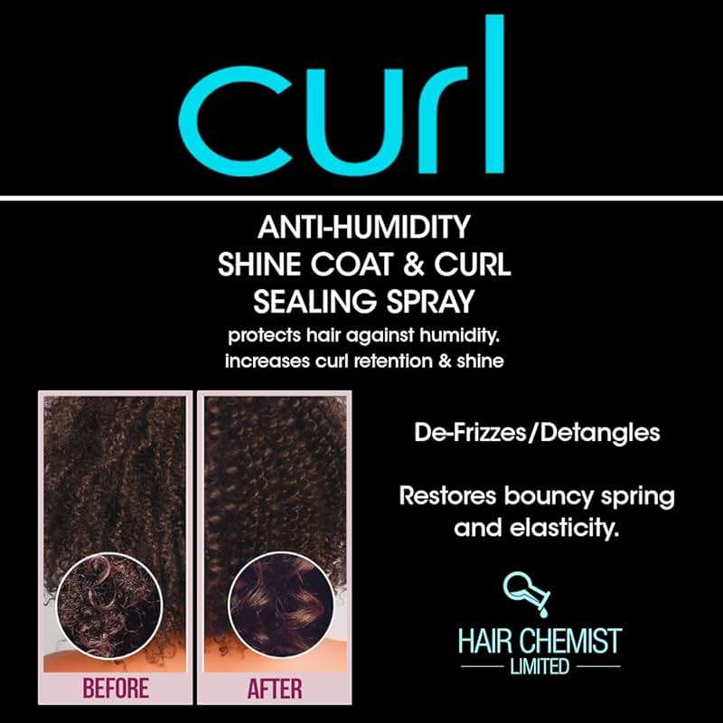 Hair Chemist CURL Anti Humidity Shine Coat & Curl Sealing Spray 8 oz. - Image 3