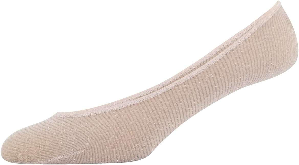 PEDS Women's Sparkle Liner Nylon Ribbed with Lurex, Nude, Black, Blush, Shoe Size: 8-12 - Image 4