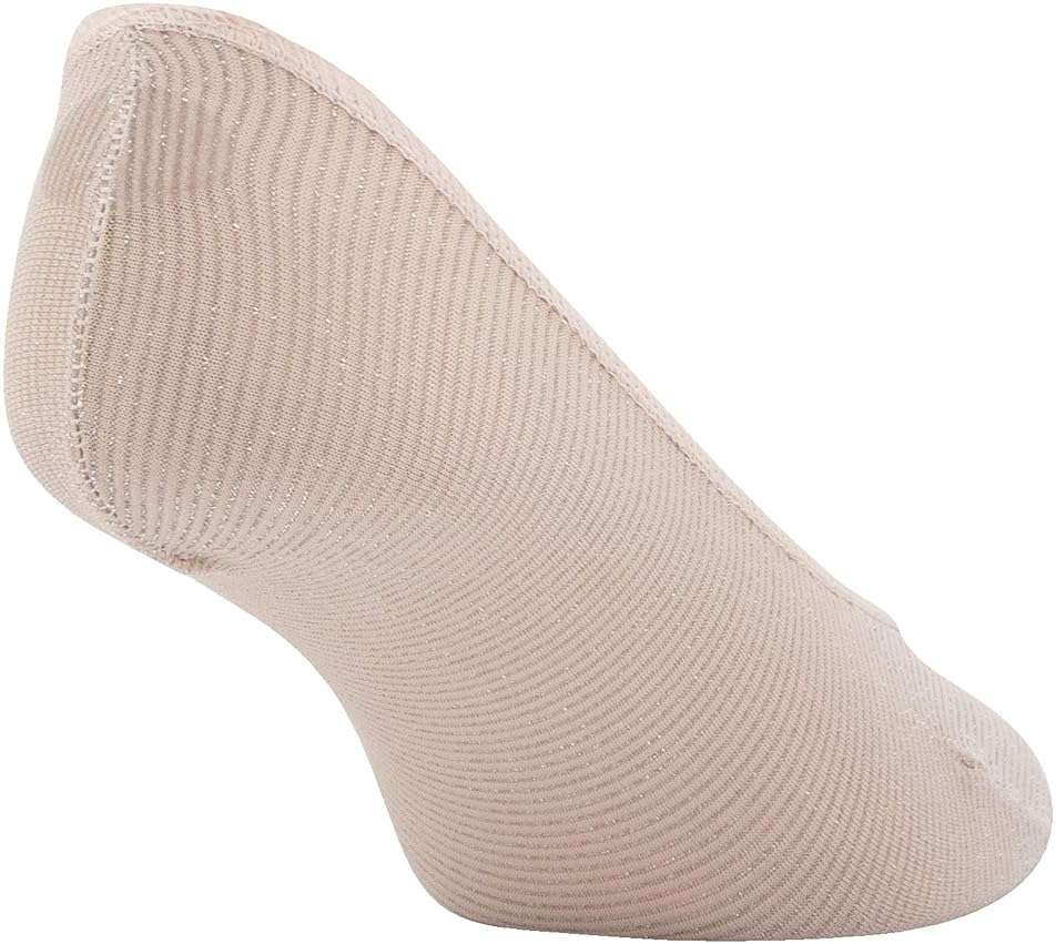 PEDS Women's Sparkle Liner Nylon Ribbed with Lurex, Nude, Black, Blush, Shoe Size: 8-12 - Image 5