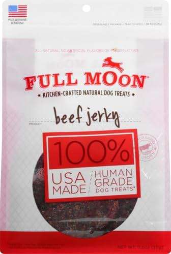 Full Moon Beef Jerky Healthy All Natural Dog Treats Human Grade Made in USA Grain Free 11 oz - Image 2