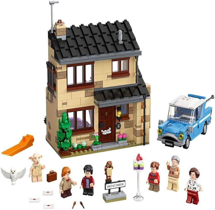 LEGO Harry Potter 4 Privet Drive 75968 House and Ford Anglia Flying Car Toy, Wizarding World Gifts for Kids, Girls & Boys with Harry Potter, Ron Weasley, Dursley Family, and Dobby Minifigures - Image 5