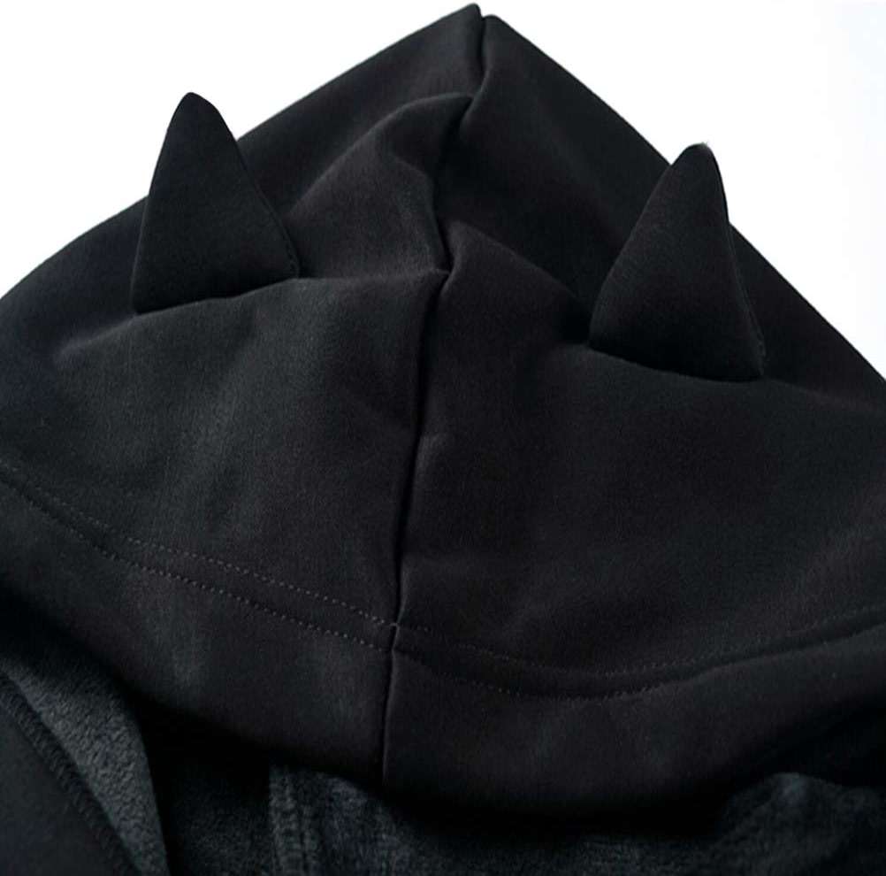 YEMOCILE Women Hoodies Long Sleeve Cute Ear Cat Off Shoulder Crop Top Pullover Sweatshirt - Image 5