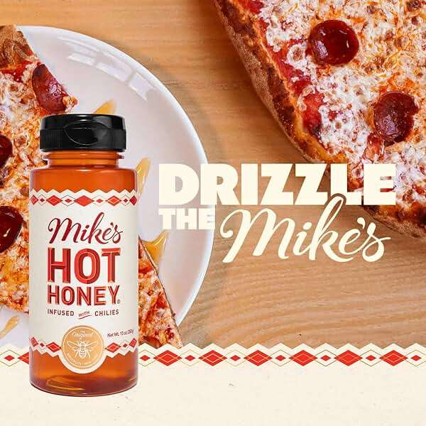 Mike's Hot Honey, America's #1 Brand of Hot Honey, Spicy Honey Infused with Chili Peppers, Certified Kosher, Gluten-Free, Paleo-Friendly, Sweet Heat, Perfect for Hot Sauce Lovers (10oz Bottle, 1 Pack) - Image 3