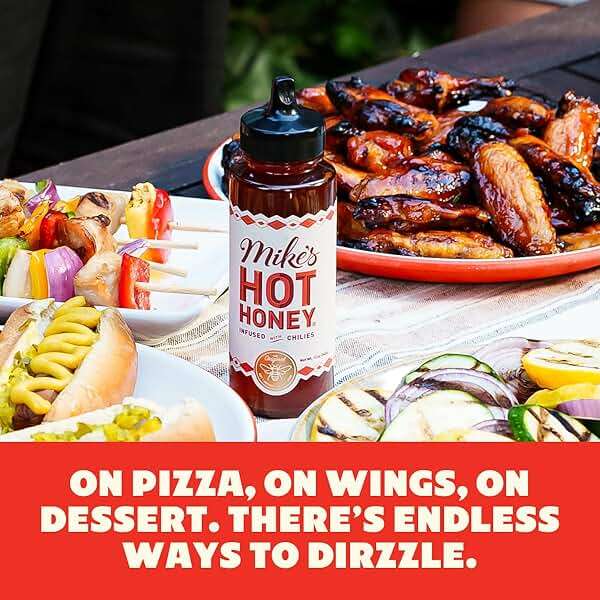 Mike's Hot Honey, America's #1 Brand of Hot Honey, Spicy Honey Infused with Chili Peppers, Certified Kosher, Gluten-Free, Paleo-Friendly, Sweet Heat, Perfect for Hot Sauce Lovers (10oz Bottle, 1 Pack) - Image 5