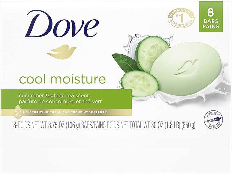 Dove Skin Care Beauty Bar For Softer Skin Cucumber And Green Tea More Moisturizing Than Bar Soap 3.75 oz 24 bars - Image 2