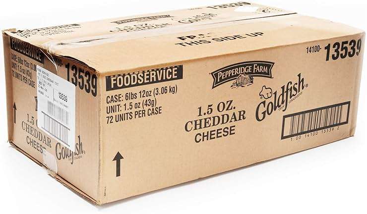 Pepperidge Farm Goldfish Baked Snack Crackers, Cheddar Cheese, 1.5 Oz, Pack of 72 - Image 3