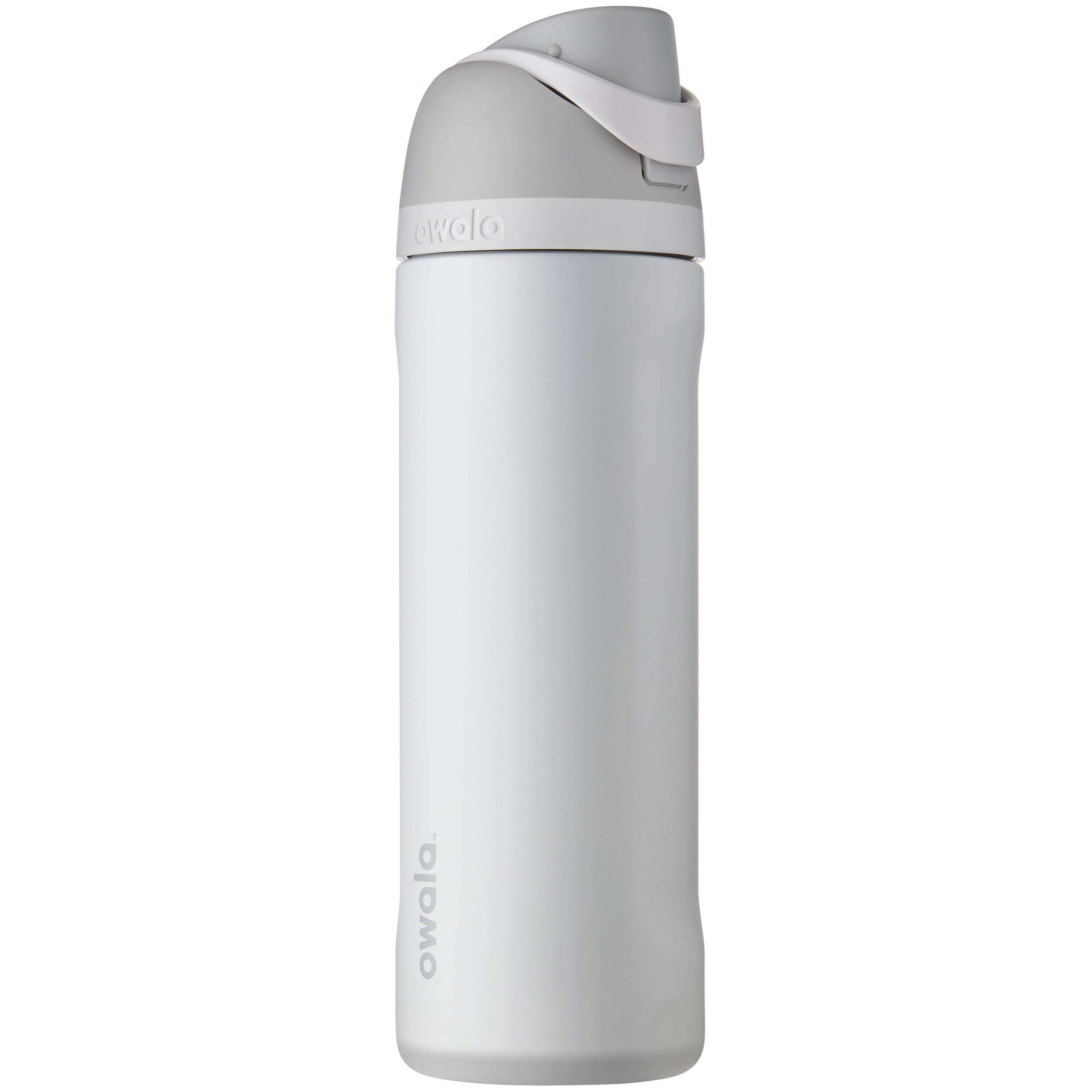 Owala FreeSip Insulated Stainless Steel Water Bottle with Straw, BPA-Free Sports Water Bottle, Great for Travel, 24 Oz, Shy Marshmallow - Image 1