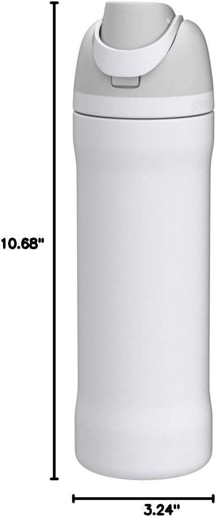 Owala FreeSip Insulated Stainless Steel Water Bottle with Straw, BPA-Free Sports Water Bottle, Great for Travel, 24 Oz, Shy Marshmallow - Image 2