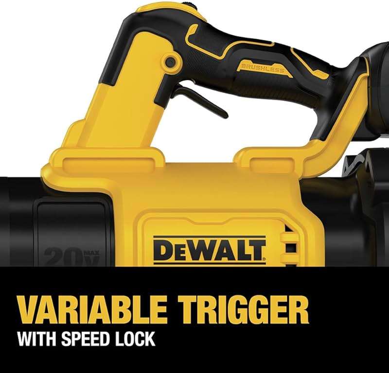 DEWALT 20V MAX* XR Leaf Blower, Cordless, Handheld, 125-MPH, 450-CFM (Tool Only-Battery & Charger not Included) (DCBL722B) - Image 6