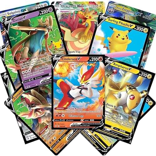 Pokemon Cards 50 Card Assorted Lot with Guaranteed V Pokemon - Product Image
