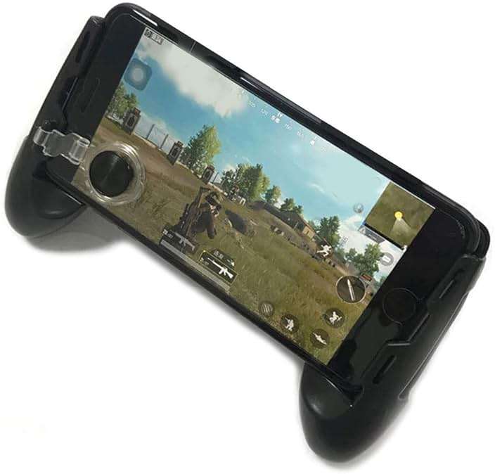 Mobile Joystick Controller Grip Case for Smartphones, Mobile Phone Gaming Grip with Joystick, Controller Holder Ergonomic Design (Black Type 01) - Image 1