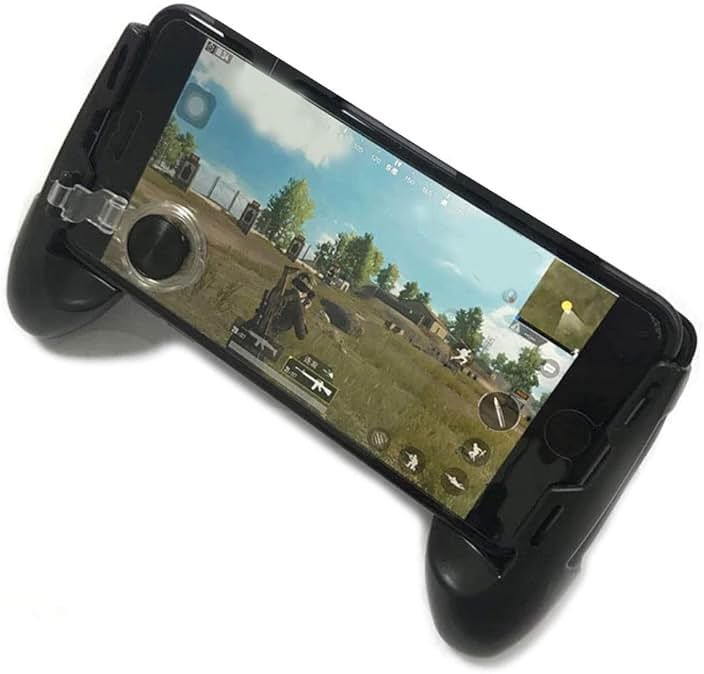 Mobile Joystick Controller Grip Case for Smartphones, Mobile Phone Gaming Grip with Joystick, Controller Holder Ergonomic Design (Black Type 01) - Product Image