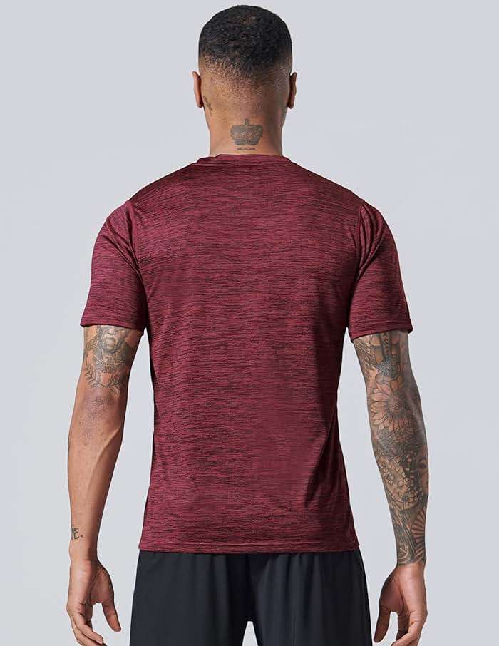 5 Pack Men’s Active Quick Dry Crew Neck T Shirts | Athletic Running Gym Workout Short Sleeve Tee Tops Bulk - Image 4